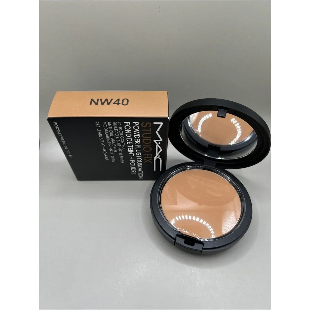 Mac Studio Fix Powder Plus Foundation 24HR Oil Control Nw40 NEW FORMULA 0.42oz